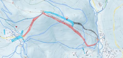 Skiareal Medvedin mapa