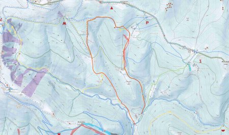 Map skialpy - Ptačí kameny - Špindlerův Mlýn Krkonoše