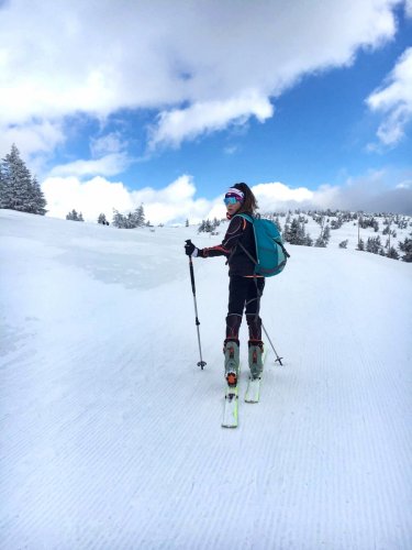 Beautiful route in the Giant Mountains - Mohyla Hanče a Vrbaty, Labská Bouda and Martinovka on cross-country skis and alpine skialpining