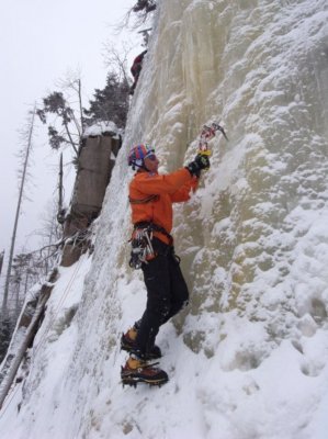 Ice climbing - ice wall