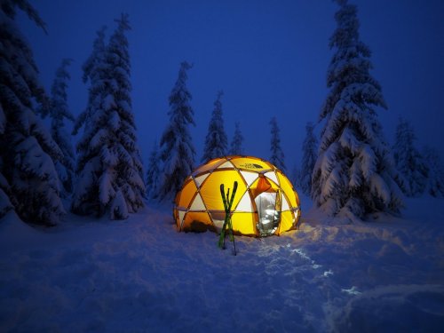 Snow camp - přenocování na hřebenech Krkonoš