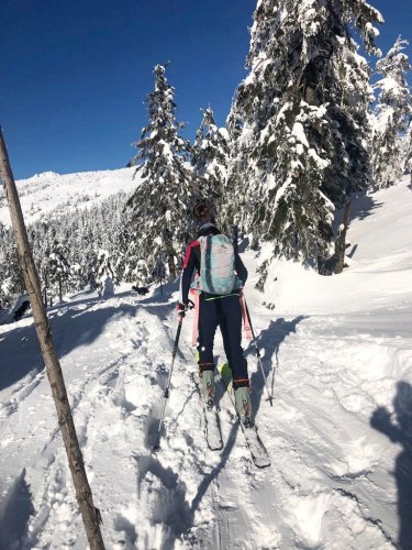 4. TIP Svoboda na skialpech pod Ptačími kameny v Krkonoších