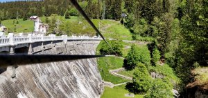 Zip line - přemostění přehrady - Yellow point